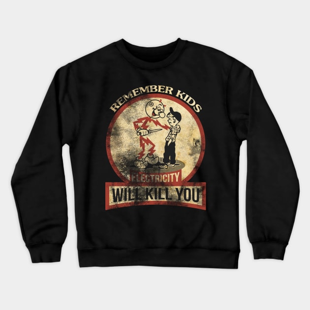 Will Kill You Grunge Texture Crewneck Sweatshirt by Balonku